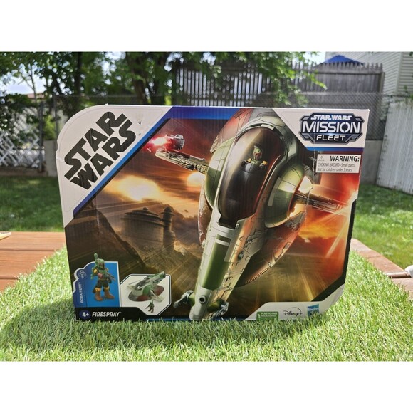 Hasbro Star Wars Mission Fleet Firespray Slave One Ship w/ Boba Fett Damaged Box - Picture 1 of 9